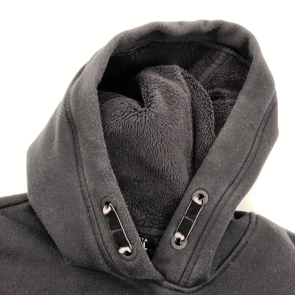 Athleta Girl Pullover Hooded Fleece Lined Sweatshirt Size L/12 Split BottomTunic